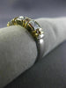 ESTATE .75CT PRINCESS DIAMOND 14KT TWO TONE GOLD WEDDING ANNIVERSARY RING #7305