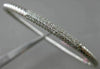 ESTATE .82CT DIAMOND 14KT WHITE GOLD 3D PAVE ROPE DESIGN BANGLE BRACELET