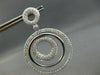 ESTATE LARGE 1.98CT DIAMOND 14KT WHITE GOLD CIRCLE OF LIFE HANGING EARRINGS