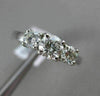 ESTATE 1CT DIAMOND 14KT WHITE GOLD 3 STONE PAST PRESENT FUTURE ENGAGEMENT RING