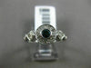 ESTATE .50CT WHITE & BLUE DIAMOND 14KT WHITE GOLD 3D ROUND & SQUARE PROMISE RING