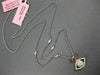 ESTATE .26CT WHITE & PINK DIAMOND 18KT WHITE & ROSE GOLD EVIL EYE LUCKY NECKLACE
