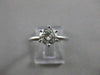 ESTATE 1 CARAT ROUND DIAMOND PLATINUM SOLITAIRE ENGAGEMENT RING H SI2 6MM #17177
