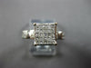ESTATE LARGE .90CT DIAMOND 14KT WHITE GOLD 3D PRINCESS INVISIBLE ENGAGEMENT RING