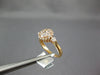 ESTATE WIDE .49CT DIAMOND 18KT ROSE GOLD 3D CLUSTER ROUND HALO FRIENDSHIP RING