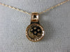 ESTATE .35CT DIAMOND 14KT ROSE GOLD 3D CLUSTER ROUND FLOATING FLOWER PENDANT