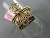 ESTATE .27CT DIAMOND 18KT ROSE GOLD HANDCRAFTED FLOWER HANDBAG FLOATING FUN RING