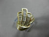 ESTATE WIDE 2.50CT BAGUETTE DIAMOND 18KT YELLOW GOLD WAVE MULTI ROW RING #21187
