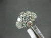 ESTATE LARGE 3.7CT DIAMOND 14K WHITE GOLD CLASSIC FLOWER SEMI ETERNITY LOVE RING