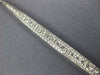 ESTATE LARGE .59CT DIAMOND 18KT WHITE GOLD ELONGATED MARQUISE SHAPE BAR PENDANT