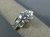 ESTATE 1.89CT DIAMOND 18KT WHITE GOLD 3D ROUND & BAGUETTE ENGAGEMENT RING #1835
