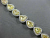 ESTATE 12.37CT WHITE & FANCY YELLOW DIAMOND 18K 2 TONE GOLD LOVE TENNIS BRACELET