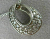 ESTATE .27CT ROUND CUT DIAMOND 14KT WHITE GOLD 3D TEAR DROP FUN FLOATING PENDANT