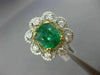 EXTRA LARGE 5.57CT DIAMOND & EMERALD 14K TWO TONE GOLD FLOWER INFINITY LOVE RING