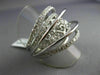 ESTATE MASSIVE 2.12CT DIAMOND 18KT WHITE GOLD MULTI ROW FILIGREE ETOILE FUN RING