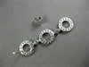 ESTATE 1.30CT DIAMOND 18K WHITE GOLD 3D CIRCLE OF LIFE FILIGREE HANGING EARRINGS