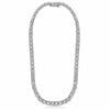 ESTATE WIDE 14.98CT DIAMOND 18KT WHITE GOLD 3D CLASSIC SQUARE TENNIS NECKLACE