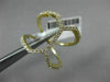 ESTATE LARGE .44CT ROUND DIAMOND 14KT YELLOW GOLD 3D OPEN HEXAGON LOVE RING