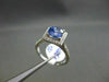 ESTATE 2.58CT DIAMOND & AAA LIGHT SAPPHIRE 18KT WHITE GOLD ENGAGEMENT RING
