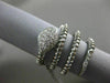 ESTATE LARGE .55CT ROUND DIAMOND 18KT WHITE GOLD FLEXIBLE HANDCRAFTED SNAKE RING