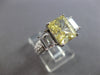 LARGE 4.6CT SYNTHETIC WHITE & FANCY YELLOW DIAMOND 14KT YELLOW GOLD RING #28142