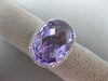 ESTATE 12.40CT DIAMOND & AAA EXTRA FACET AMETHYST 14KT WHITE GOLD OVAL HALO RING