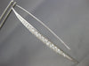 ESTATE LARGE 1.19CT DIAMOND 18KT WHITE GOLD 3D ELONGATED BAR HANGING EARRINGS