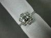 ESTATE .16CT DIAMOND 14K WHITE GOLD CLASSIC SEVEN STONE FLOWER FILIGREE FUN RING