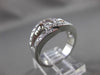 ANTIQUE WIDE .70CT DIAMOND 14KT WHITE GOLD OPEN LOVE INFINITY FUN RING #11096