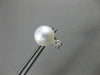 ESTATE .24CT DIAMOND & PEARL 14KT WHITE YELLOW GOLD SOLITAIRE POST EARRING 25109