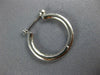 ESTATE .46CT DIAMOND 14K WHITE GOLD CLASSIC 3D INSIDE OUTSIDE HOOP EARRINGS 1440