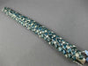 ESTATE MASSIVE 56.94CT WHITE & BLUE DIAMOND 18K WHITE GOLD 3D MULTI ROW BRACELET