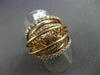 ESTATE MASSIVE 2.18CT DIAMOND 18KT ROSE GOLD MULTI ROW FILIGREE ETOILE FUN RING