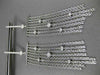 ESTATE LARGE .80CT DIAMOND 14K WHITE GOLD BY THE YARD MULTI ROW HANGING EARRINGS