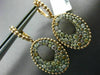 ESTATE LARGE 2.70CT MULTI COLOR DIAMOND 18KT ROSE & BLACK GOLD HANGING EARRINGS