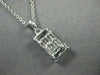 ESTATE .40CT DIAMOND 14KT WHITE GOLD PRINCES CUT RECTANGULAR PENDANT #15435
