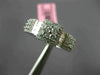WIDE .76CT DIAMOND 18K WHITE GOLD ROUND & BAGUETTE CLUSTER HALO ANNIVERSARY RING