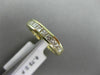 ESTATE .73CT PRINCESS DIAMOND 14KT YELLOW GOLD 3D SEMI ETERNITY ANNIVERSARY RING