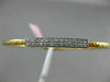ESTATE .15CT DIAMOND 14KT TWO TONE GOLD ELONGATED PAVE FLEXIBLE BANGLE BRACELET