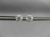 ESTATE 1.40CT ROUND DIAMOND 14K WHITE GOLD 4 PRONG SCREW BACK EARRINGS 5mm #2239