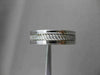ESTATE WIDE 14KT WHITE GOLD ROPE & SHINY WEDDING ANNIVERSARY RING 5mm #23163