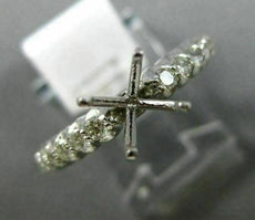 ESTATE .42CT DIAMOND 14KT WHITE GOLD 3D SEMI ETERNITY SEMI MOUNT ENGAGEMENT RING