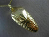 ANTIQUE LARGE 14K YELLOW GOLD CLASSIC CORN STALK HUSK PENDANT #20849