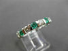 ESTATE 1.71CT DIAMOND & AAA COLOMBIAN EMERALD 14K WHITE GOLD ETERNITY RING 22293