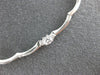 ESTATE 1.50CT DIAMOND 18KT WHITE GOLD 3D BY THE YARD THREE STONE NECKLACE #10778