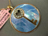 LARGE .10CT DIAMOND & AAA BLUE MOTHER OF PEARL 14KT ROSE GOLD 3D HEART PENDANT