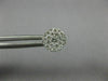 ESTATE .50CT DIAMOND 14KT WHITE GOLD 3D ROUND SOLITAIRE CLUSTER STUD EARRINGS