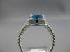 2.24CT DIAMOND & AAA BLUE TOPAZ 14KT WHITE GOLD SQUARE HALO ROPE DESIGN FUN RING