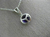 ESTATE 1.02CT DIAMOND & AAA AMETHYST 14KT WHITE GOLD 3D PAVE HALO ROUND PENDANT