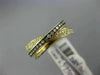 WIDE .45CT WHITE & CHOCOLATE FANCY DIAMOND 14K YELLOW GOLD CRISS CROSS LOVE RING